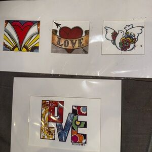 Brighton Matted Multicolor Two Love' Art Prints